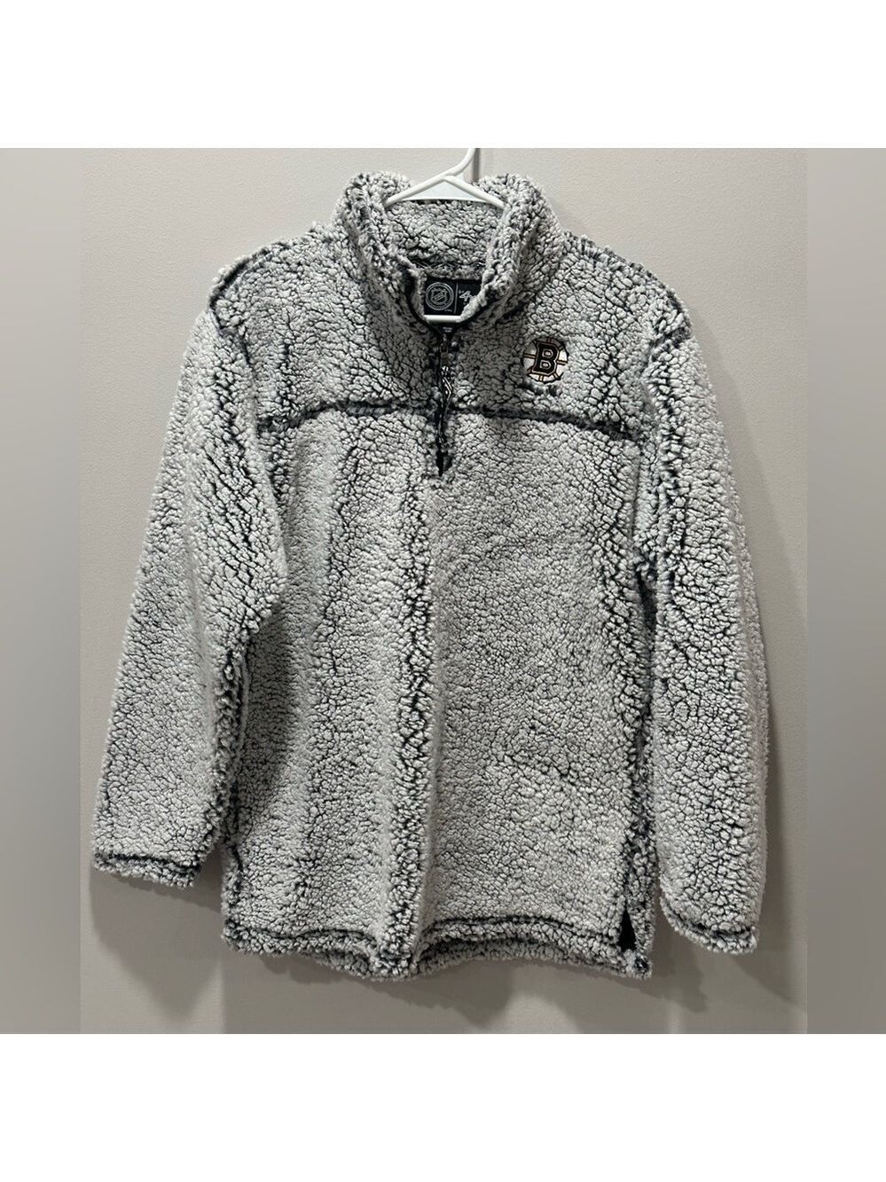 NHL 4Her Bruins Quarter Zip Fleece jacket Size Medium
